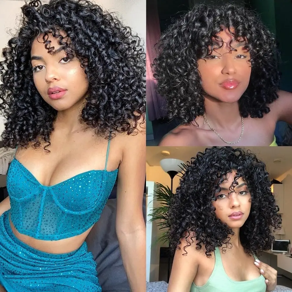 موجة عميقة مجعد بوب شعر مستعار شعر الإنسان الدانتيل الجبهة الباروكات للنساء السود 4x4 الدانتيل إغلاق شعر الإنسان بوب الباروكات غلويليس الباروكات الشعر البشري