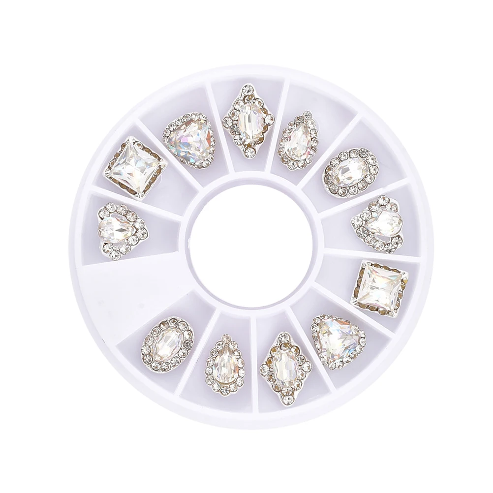 

Nail Rhinestones Shiny Crystal Decor Professional DIY Accessories for Phone Glass Natural Artificial Nails