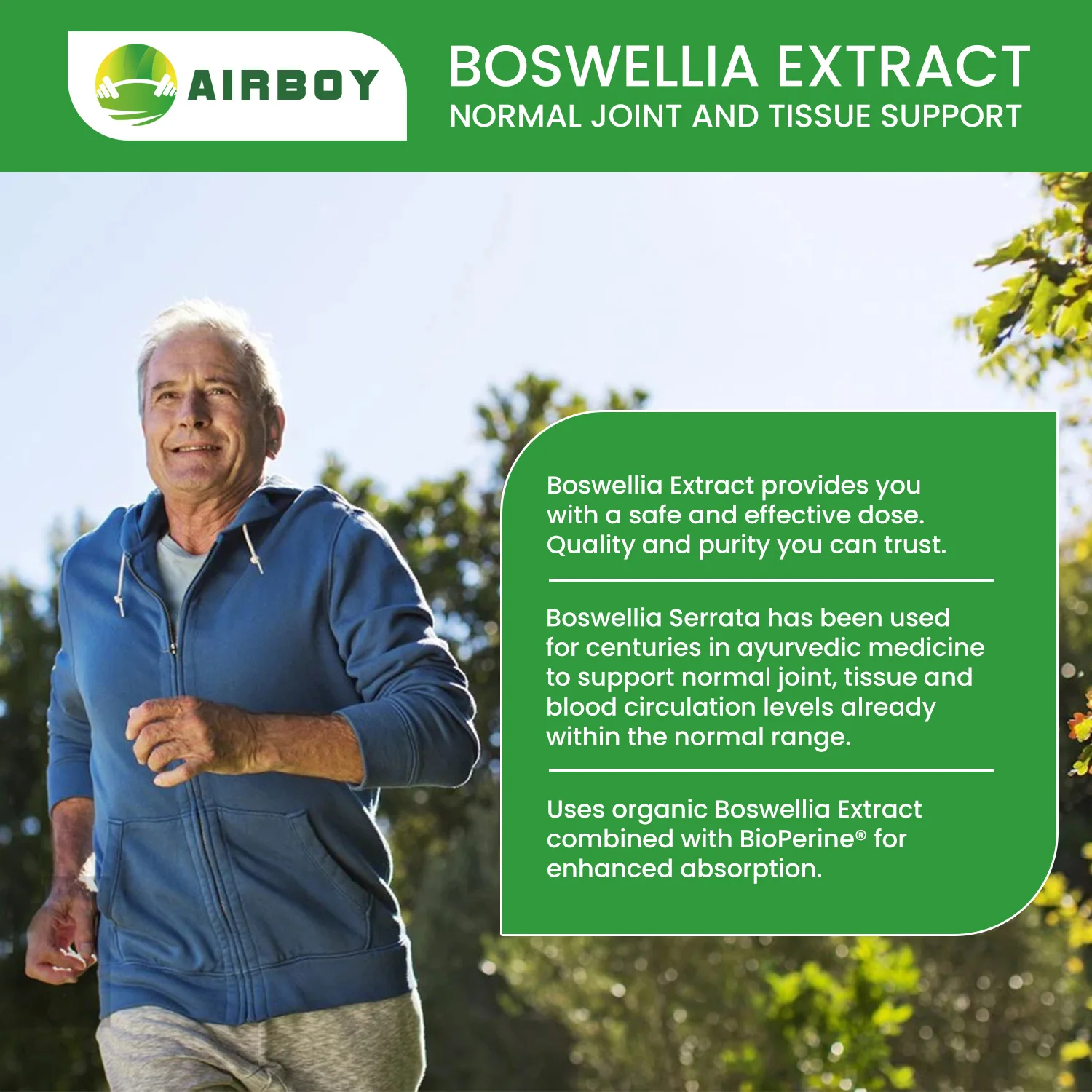 Boswellia Extract - Supports Joint Mobility and Maintains Normal Blood Circulation