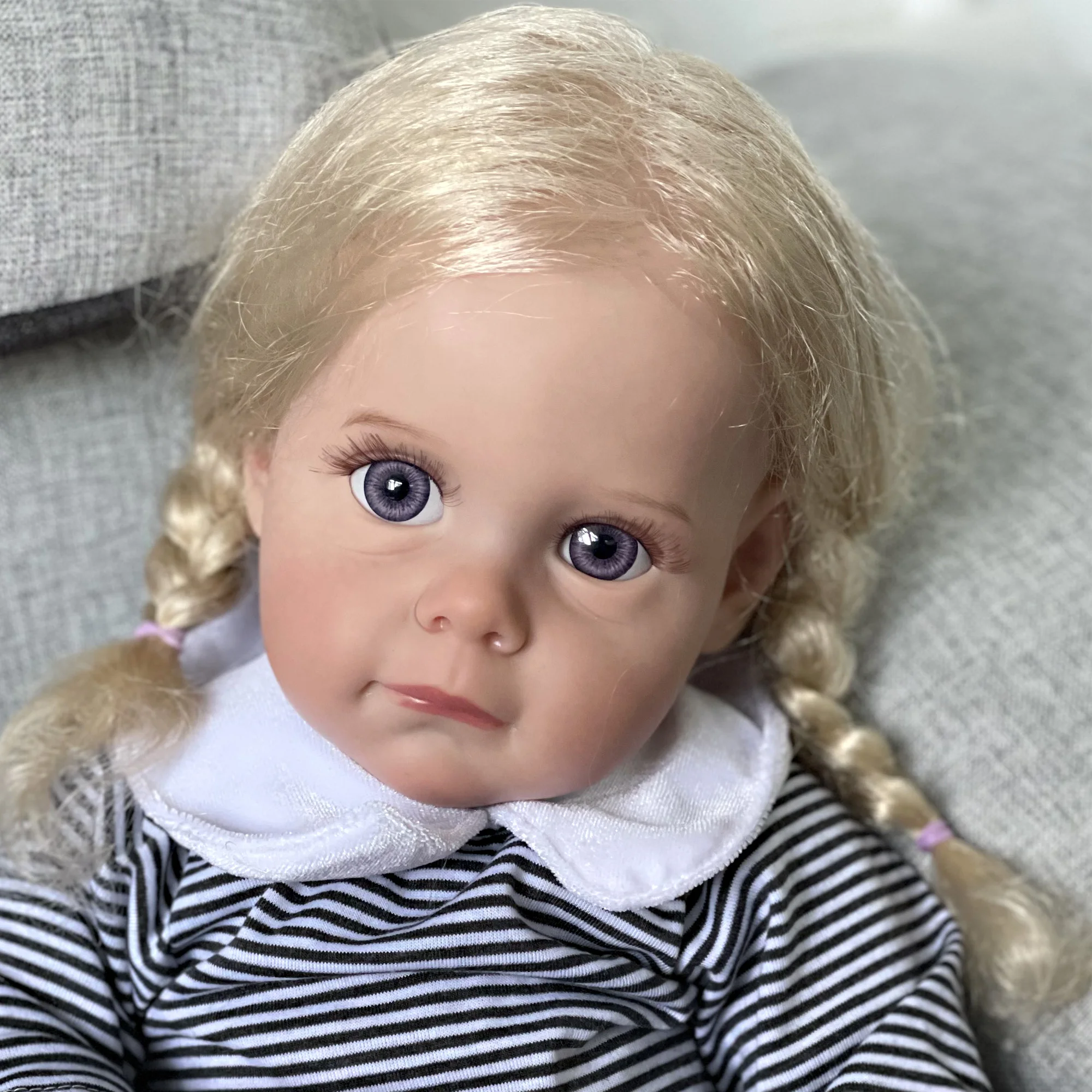 22 Inch Maggie Toddler Bebe Reborn Dolls Artist Painted Soft Vinyl Baby Girl Doll Toys Boneca Reborn