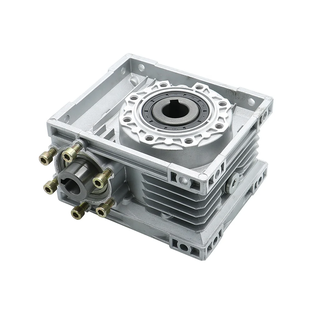 HLTNC NMRV063 Relación de velocidad del reductor de engranaje helicoidal 7,5 ~ 100 CON ajuste con brida cuadrada 86*86, 110*110, 130*130 Motor para Cnc