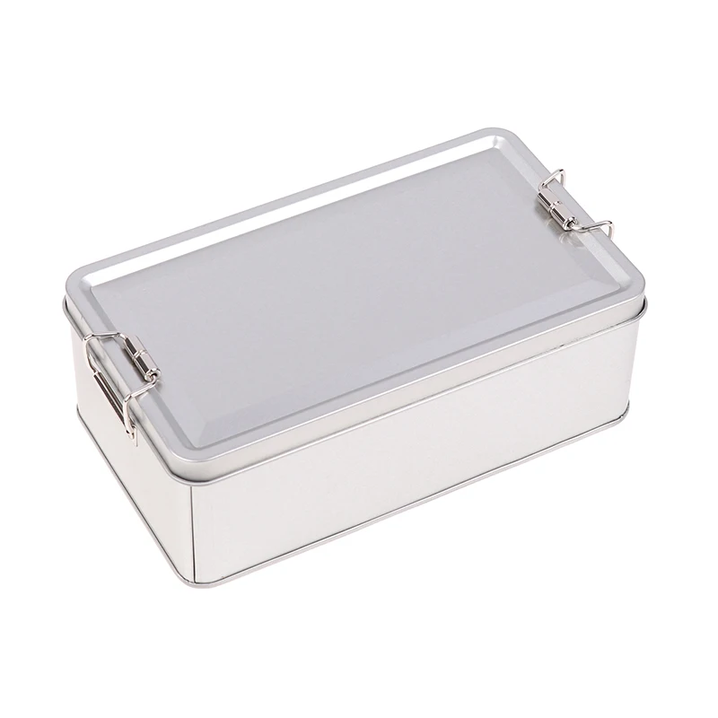 Rectangular Tinplate Cookie Tins Box With Lid Dustproof Home Kitchen Desktop Storage Tin For Candy Coffee Tea Jewelry Chocolate