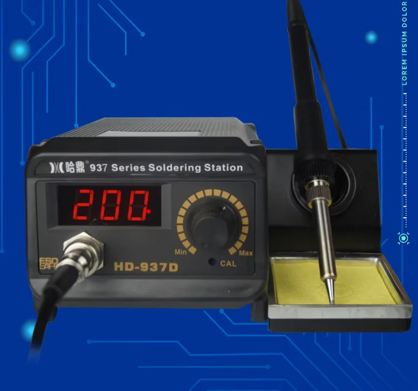 

Soldering Station Constant Temperature Antistatic ESD Digital Solder Iron Hot Air Gun Rework Stations 937D