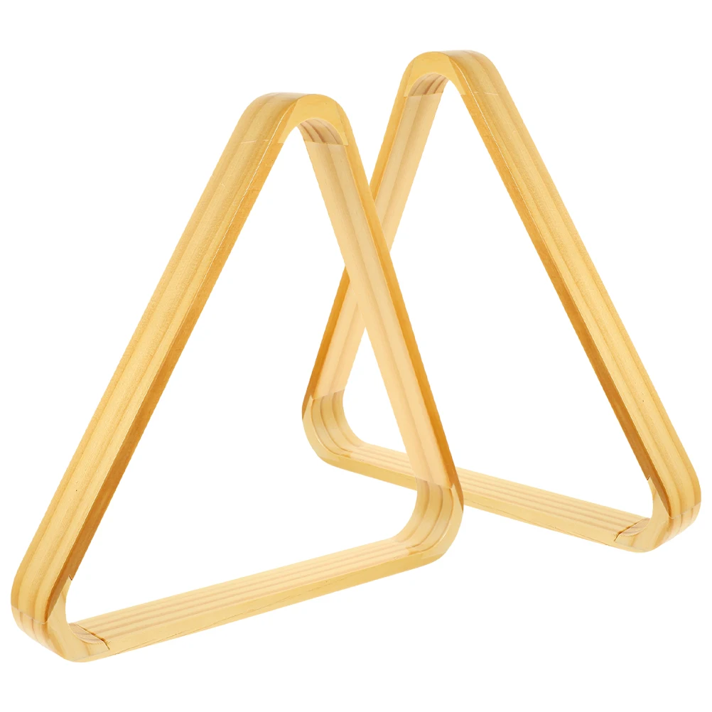 

2Pcs Solid Wood Triangle Billiard Ball Rack Durable Lightweight Snooker Pool Table Accessory Easy Install No Burrs