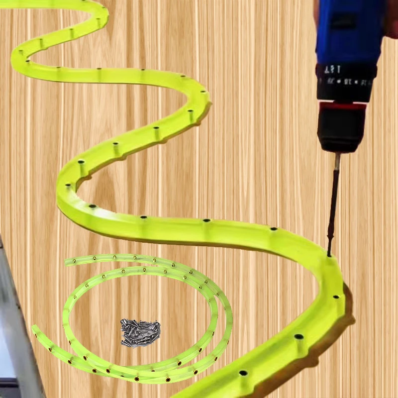 

200CM Woodworking Flexible Template for Curved and Arched Routing Profiling Strip Adjustable & Fixed Complex Shape Contour Tool