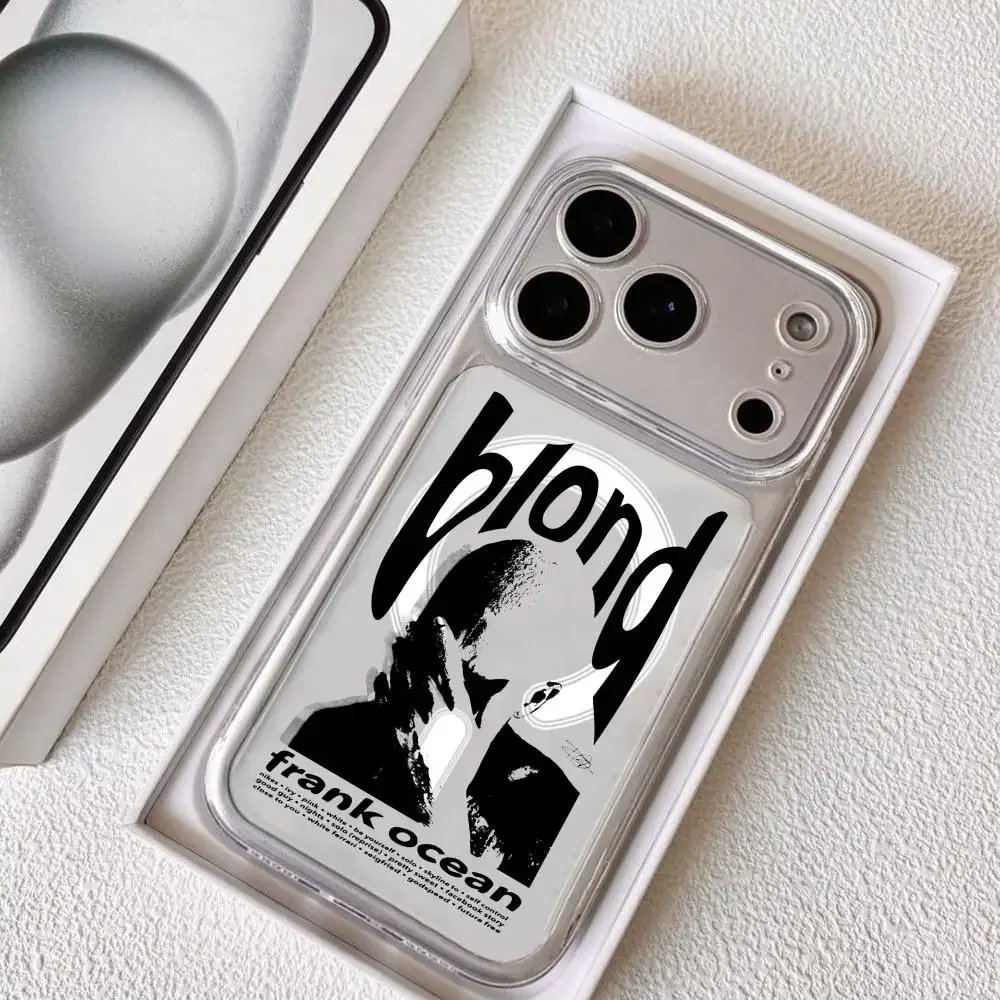 Singer Frank Blonde Oceans Hot Phone Case For IPhone 17 16 15 Pro Max Plus With Magnetic Crystal Clear Case Wireless Charge