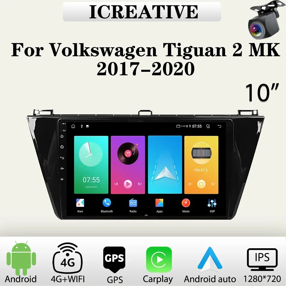 

Car Radio Android for Volkswagen Tiguan 2 Mk 2017-2020 Multimedia Carplay Player Car Stereo Autoradio Head Unit Navigation GPS