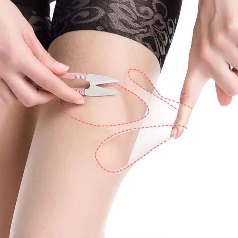 3 paia di collant velati neri donne sexy controllo collant superiore ultra-sottile estate anti-gancio nylon di seta calza lunga media senza soluzione di continuità