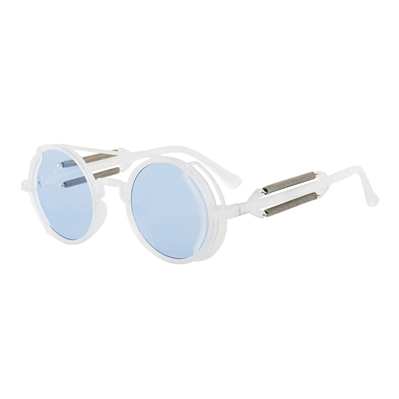 Classic Gothic Steampunk Sunglasses Luxury Brand Designer High Quality Men and Women Retro Round Pc Frame Sunglasses image 6