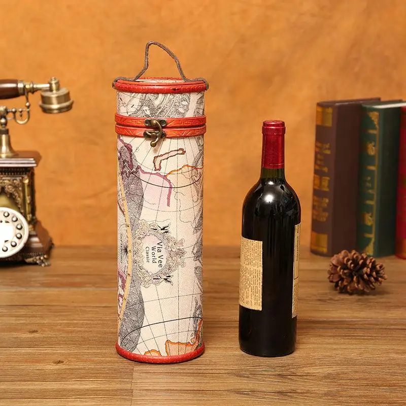 Wooden Wine Bottle Box Single Double Champagne Ice Wine Storage Universal Wine Case Festival Gift Box Handmade Holiday Packaging