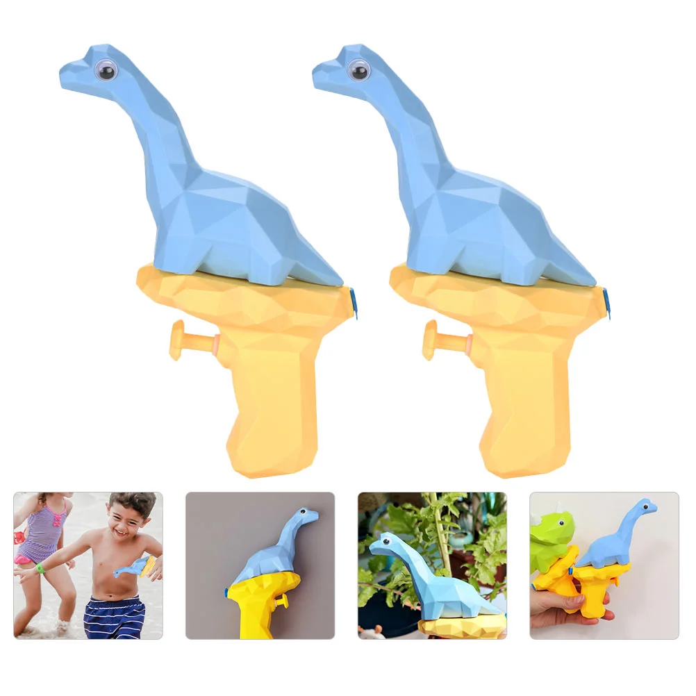 2 Pcs Brachiosaurus Water for Family Fun Animal Pearlescent Backyard Squirt Pool Plastic Solid Toy