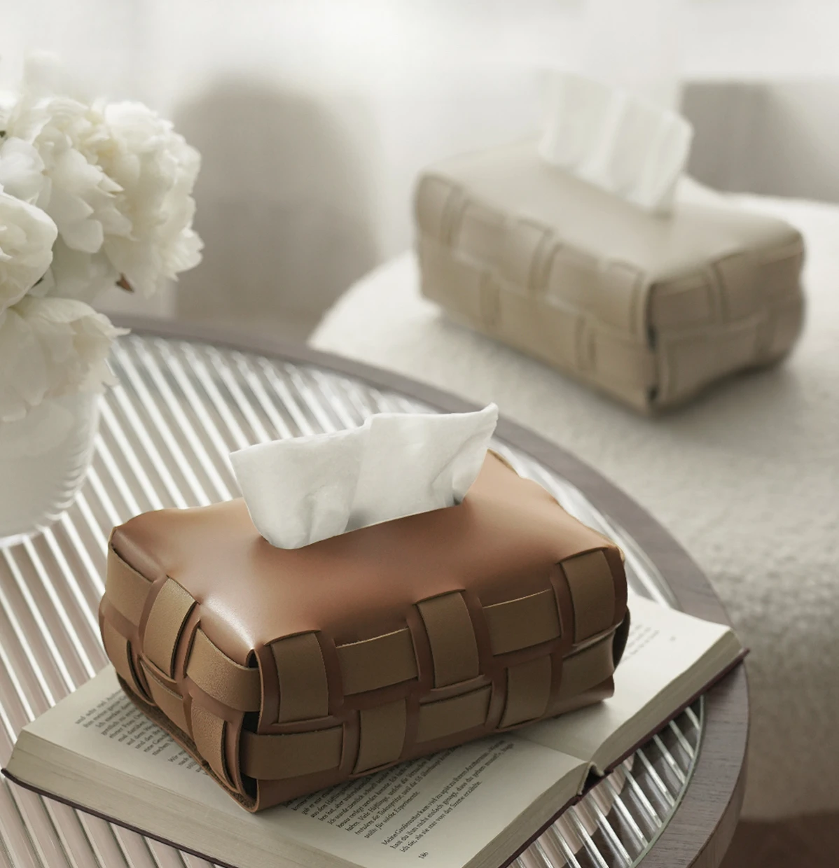 

High Grade Woven Tissue Box, Light Luxury Living Room, Paper Drawer, Household High-end Feeling Living Room Decoration