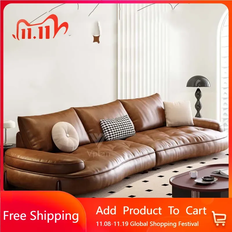 

Brown Relax Unique Sofas Lazy Reclining Style Italiano Floor Hotel Sofa Living Room Designer Divani Da Soggiorno Home Furniture