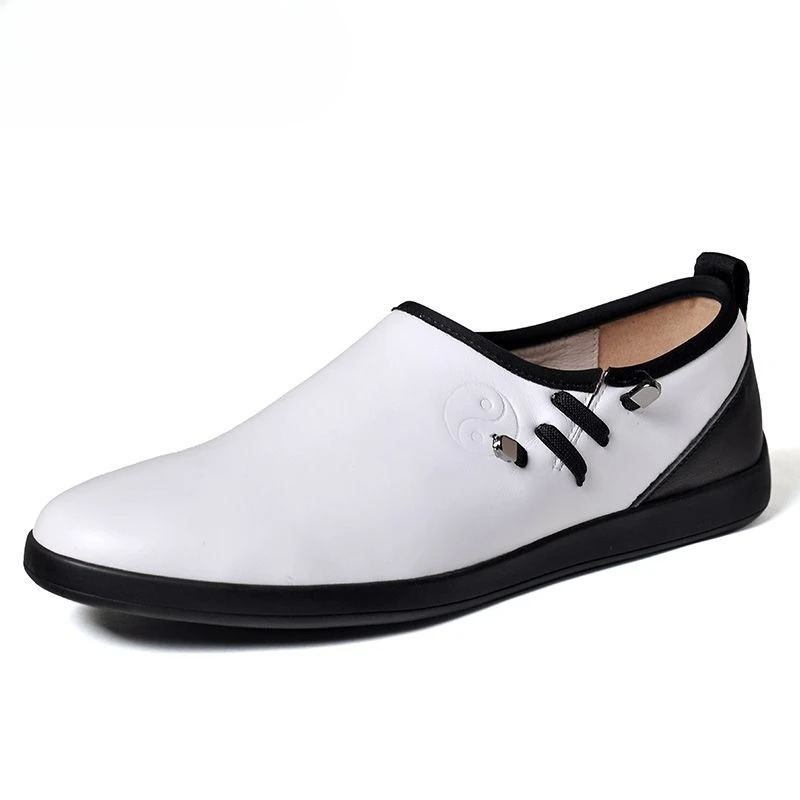 أسود أبيض كلاسيكي تاي تشي أحذية رجل إمرأة الانزلاق على الأزواج فنون الدفاع عن النفس التدريب حذاء مريح التقليدية أحذية الكونغ فو #1