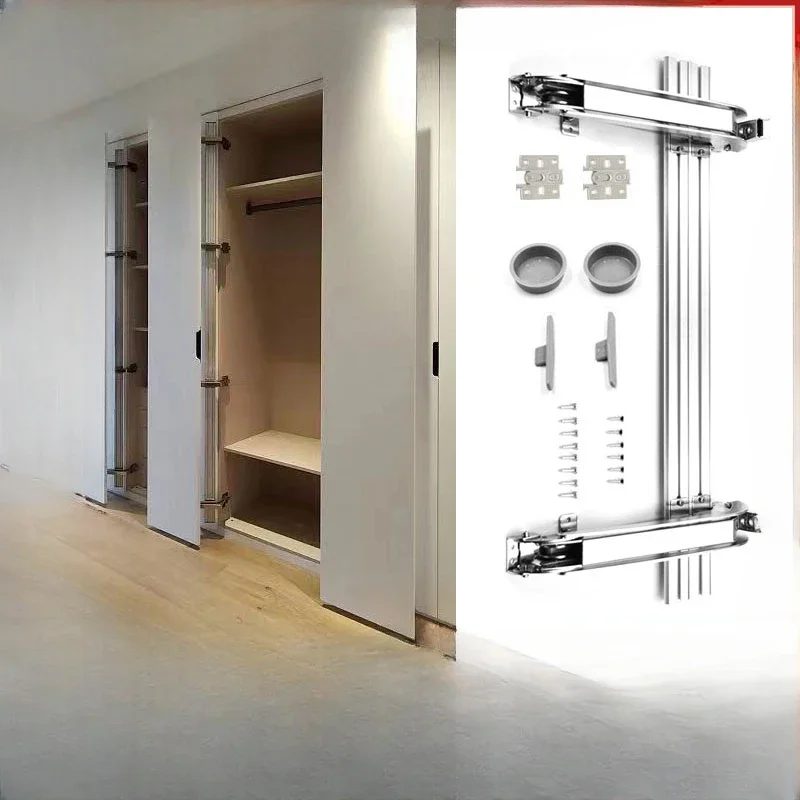 

Cabinets, buses, external horizontal sliding doors, silent buffering, hinges, furniture, corner hardware