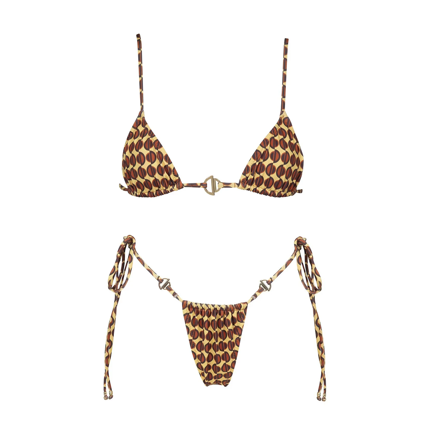 Micro Bikini 3Pcs Bandeau Biquini 2026 Sexy Women Swimsuit Female Push Up Swimwear Button Bathingsuit Brazilian Mesh Beachwear