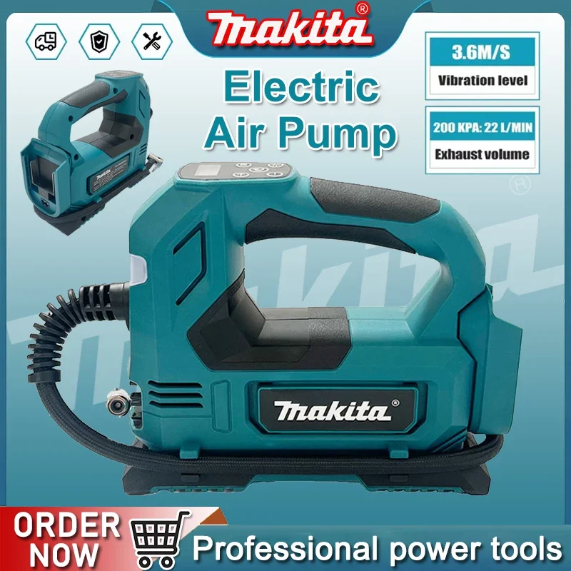 

Makita Portable Air pump 18V Battery Lithium-Ion Cordless Inflator Bare Tool For Car Tyre Inflator Electric Motorcycle Pump