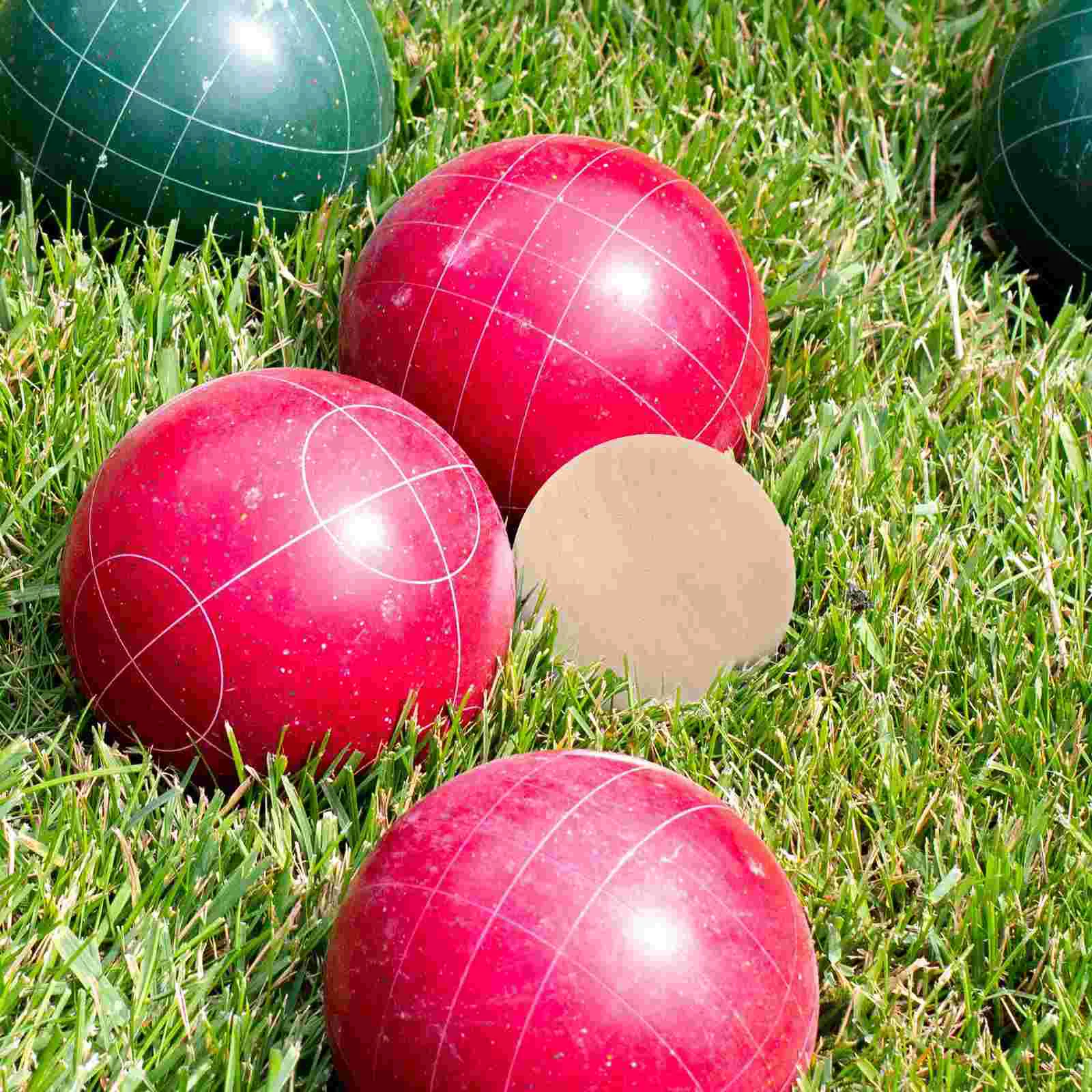 4 Pcs Croquet Bocce Balls Outdoor Sports Wood Grass Wooden Nice Visual Experience Rolling