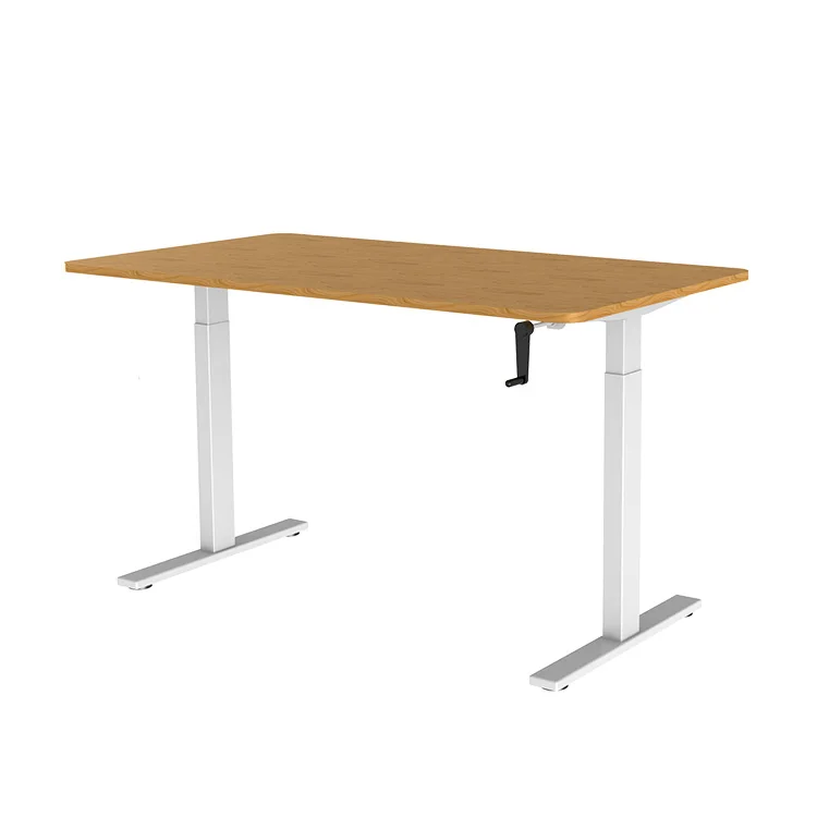 Rocker Height Adjustable Manual Desk High Quality Hand Crank Manual Table  With 2 Lifting Columns