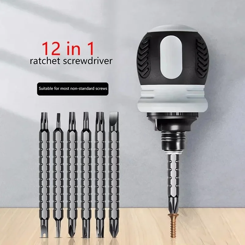 Ratchet Screwdriver Set High-quality Multifunctional Triangular Plum Blossom Cross Inner Screwdriver High Hardness Dual-purpose