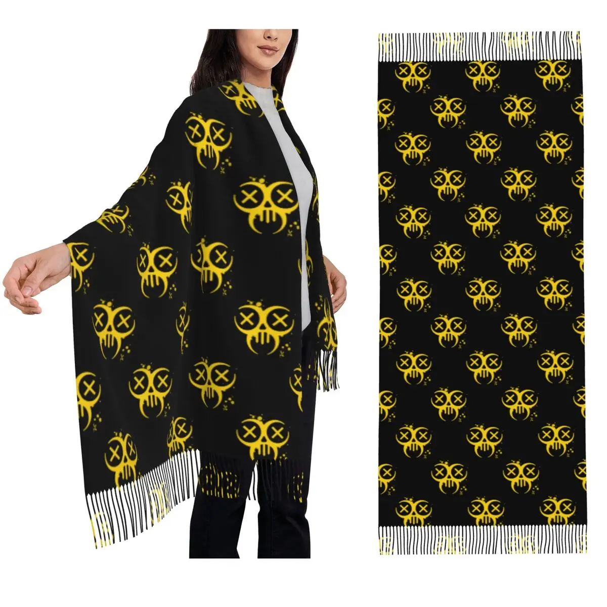 

The Division 2 OUTCASTS Scarf Tassel Scarves for Women Soft Warm Shawls and Wraps Long Fall Winter Shawl Wrap