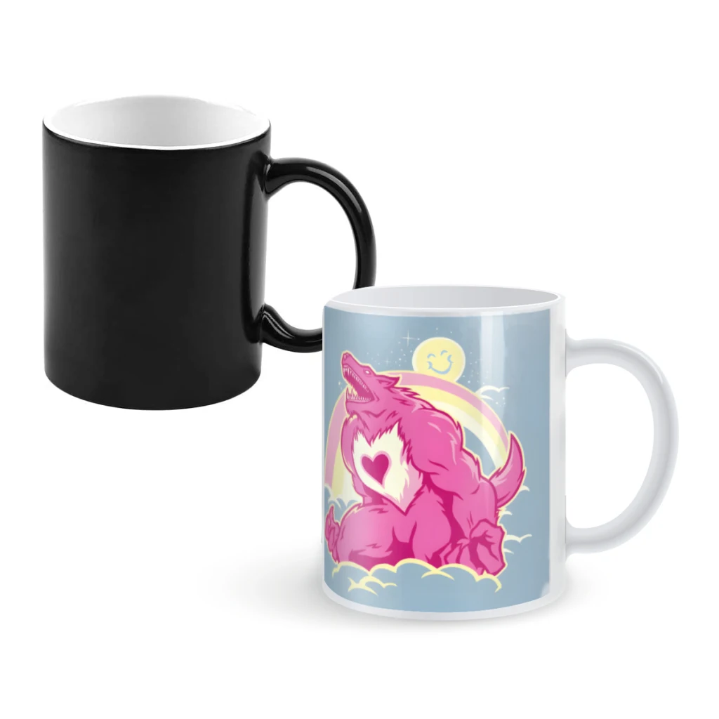 

The Curse of the Care Were!Coffee Mugs And Mug Creative Color Change Tea Cup Ceramic Milk Cups Novelty Gifts
