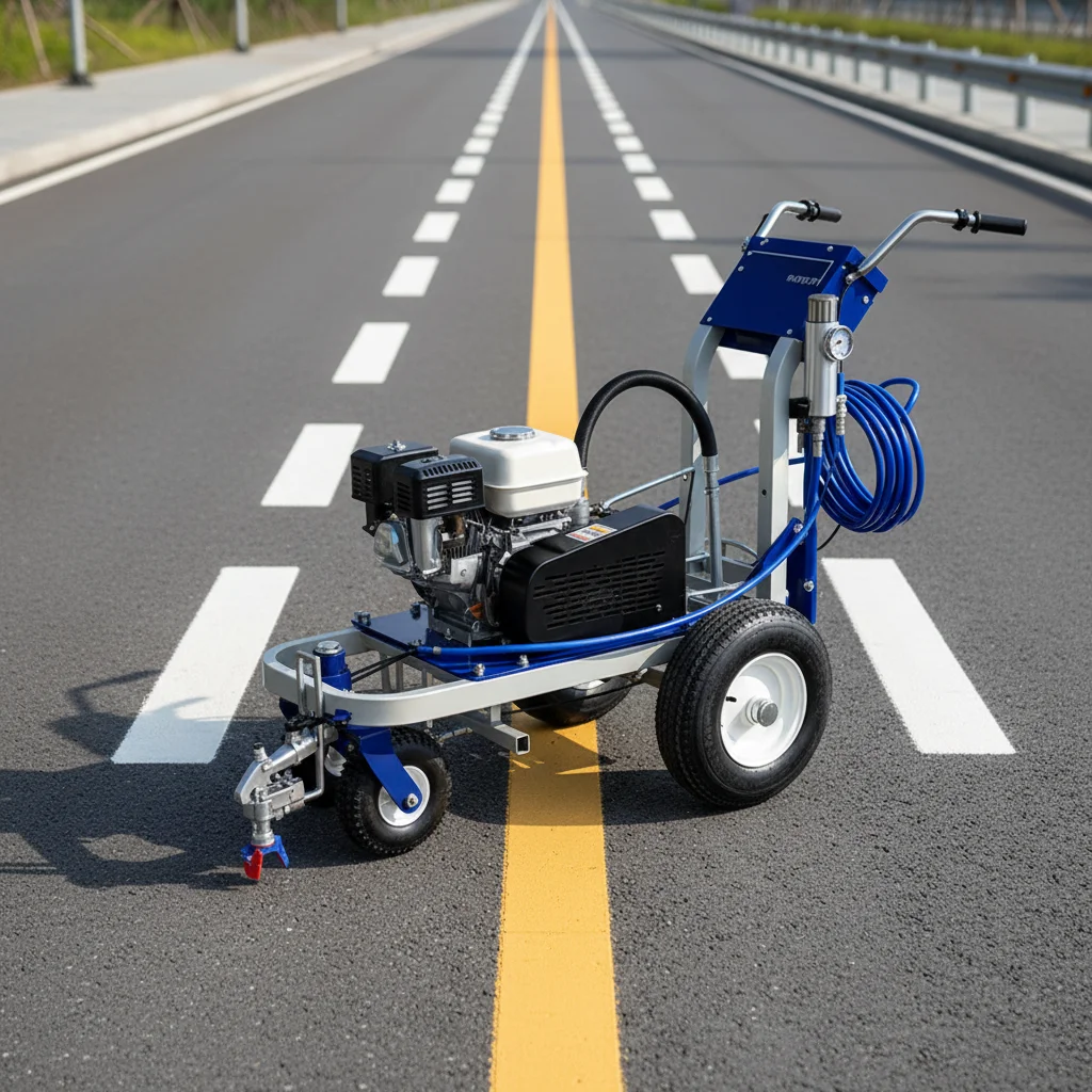 Road Marking Machine Heavy Duty Large Flow For Harsh Conditions Road Maintenance Cold Spray Marking Machine With