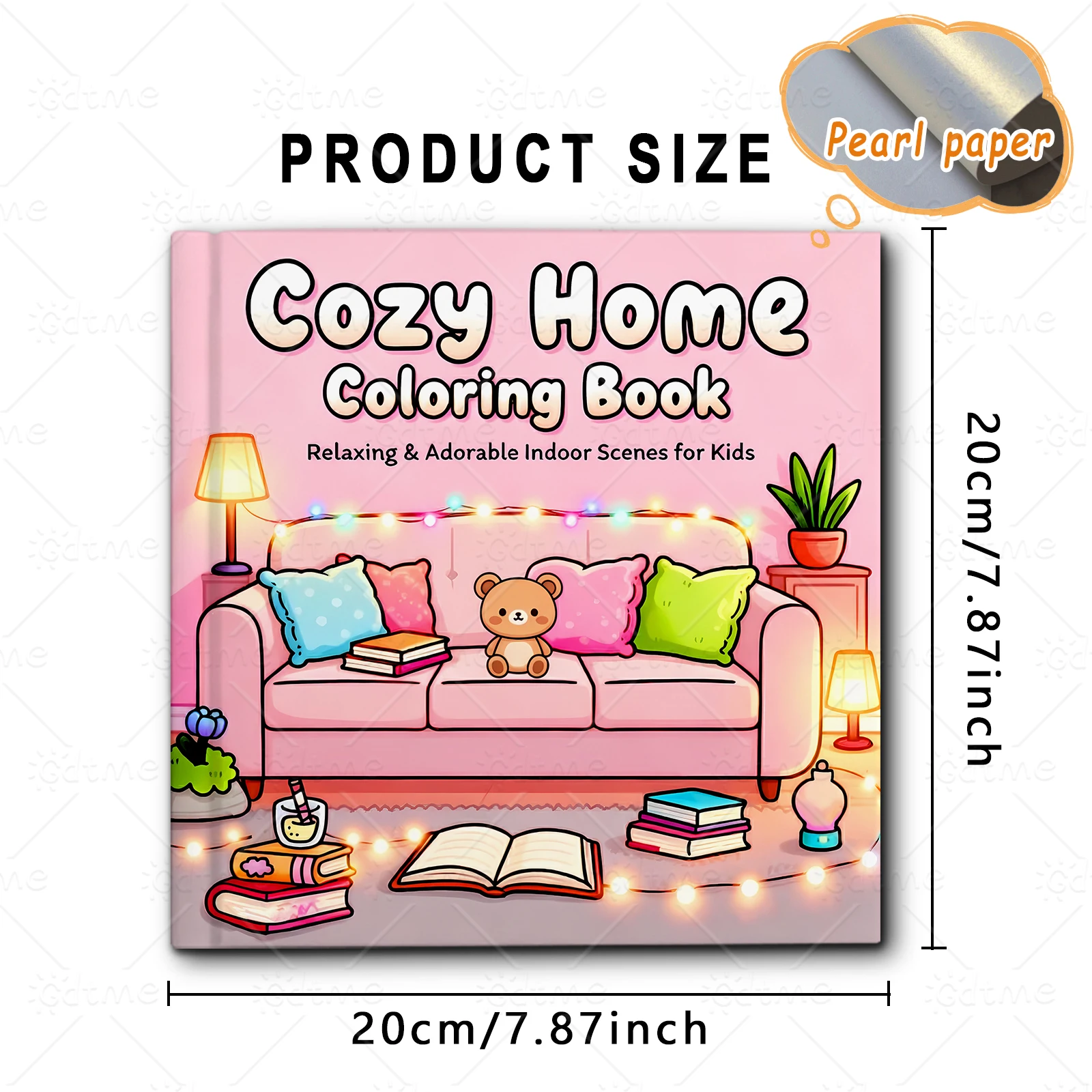 Cozy Home Coloring Book for Adults Featuring Cartoon Bold-easy Patterns for Relaxation Kids DIY Painting Drawing Books