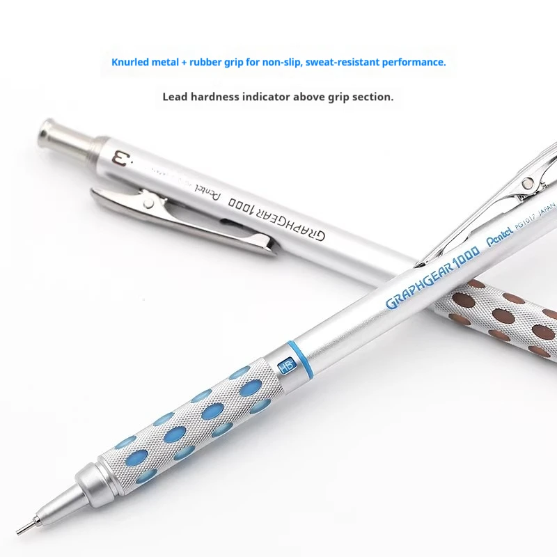 

Pentel PG1000 Full Metal Mechanical Pencil,0.3/0.5/0.7/0.9mm Low-Center Gravity Drafting Pencil in 4 Lead Sizes Ultimate Control