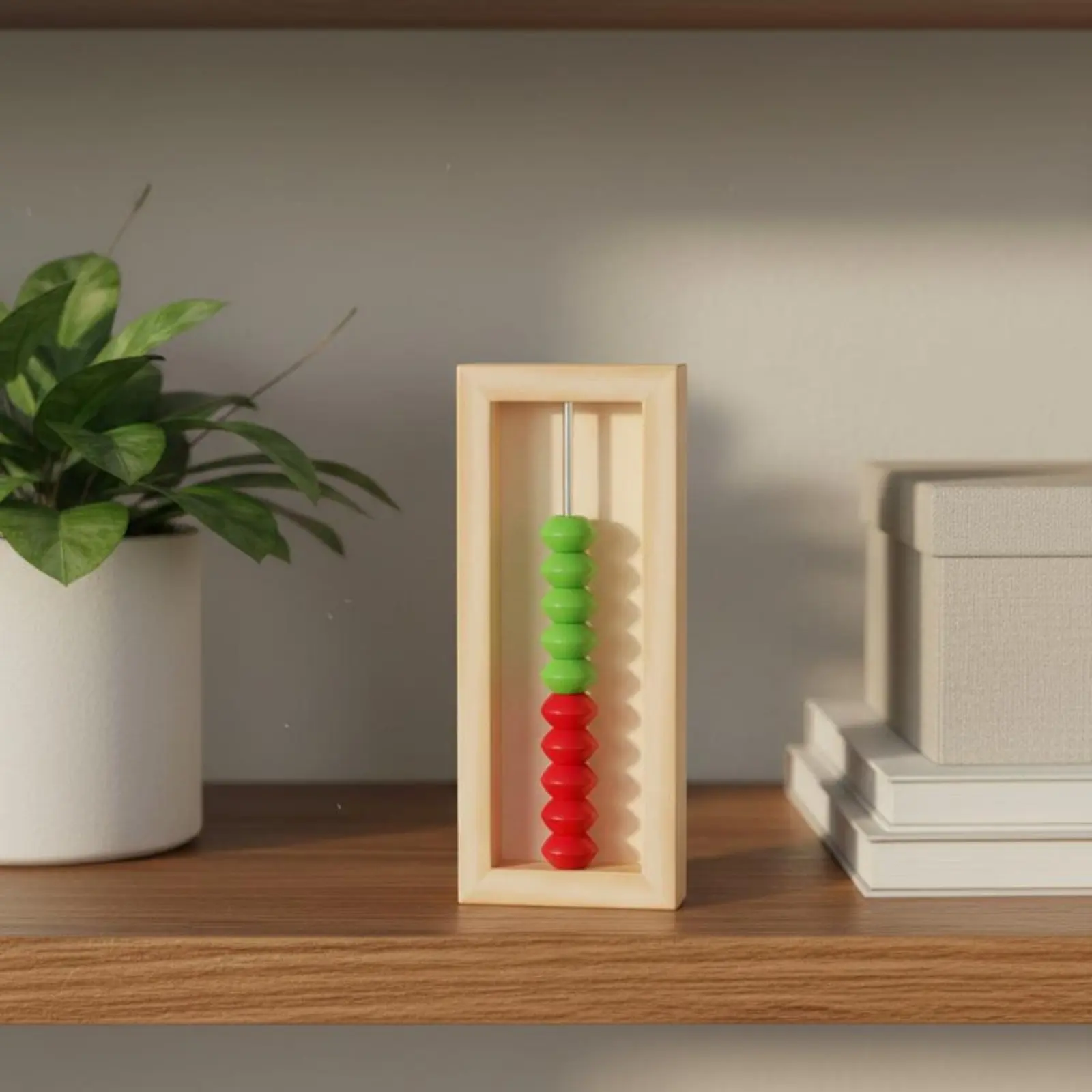 Single-Row Abacus Educational Horizontal Abacus Bead Counter Toy Fine Movement Skills Bead Counting Frame for Beginning Graders
