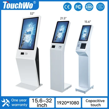 TouchWo 15.6/21.5/32 pollici Macchina di pagamento self-service Touchscreen Biglietto/Collegamento/Ordine/Kiosco informativo per uso commerciale