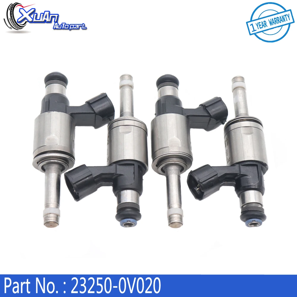 XUAN New 4‑Pack Fuel Injector 23250‑0V020 For Jaguar S‑Type XJ8 XK8 Vanden Plas Land Rover LR3 Range Rover Range Rover Sport