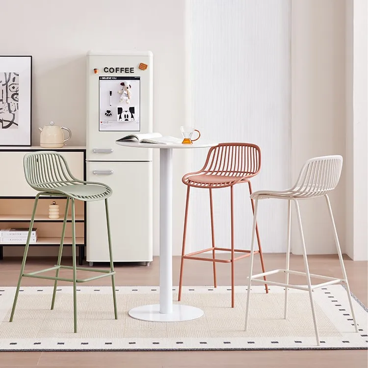 Creative home wrought iron bar high stool front desk chair Internet celebrity shop casual coffee bar