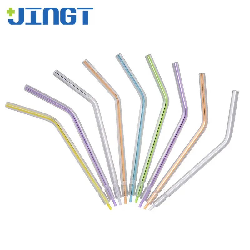 JINGT 100PCS Dental Three-With Three-Time Use Of Gun Head Plastic Three-Purpose Spray Color Three-Way Nozzle Disposable