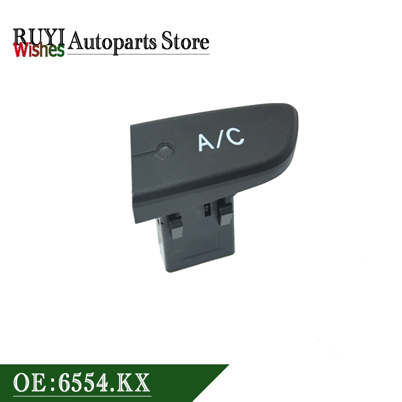 6554.KX 6554KX 6554 KX New Air Conditioning AC Switch Push Button For Peugeot 107 Citroen C1 Toyota Aygo Auto Accessories