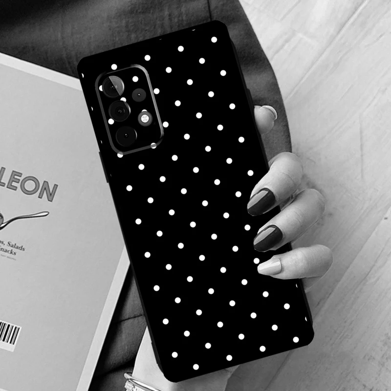 Polka Dots Art Case For Samsung Galaxy A13 A23 A33 A53 A42 A32 A22 A12 A51 A71 A14 A24 A34 A54 A52 Coque