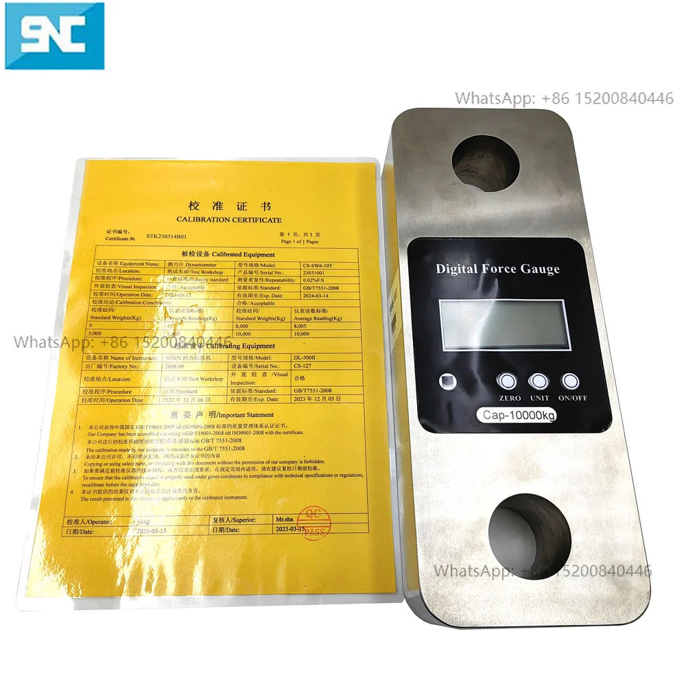 LCD Display Digital Dyno 1t 5t 10t 50ton Remote Control Hook Shackle Dynamometer Wireless Digital Dynamometer Load Cell