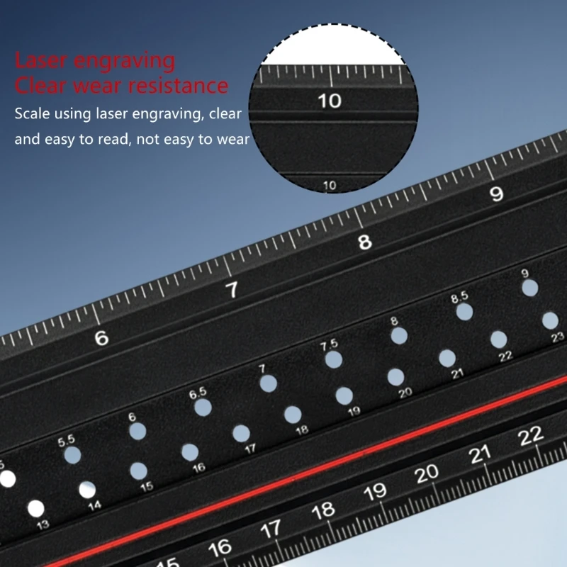 

L1EE Woodworking Scriber Marking Rule Ruler Multifunction Trowctor для строительства