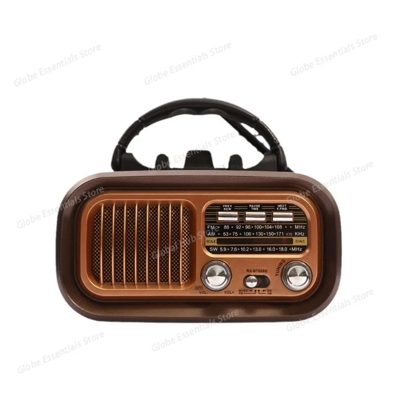 Speaker Bluetooth Multi-function Wireless Multi-interface Card Portable Retro Subwoofer Solar Audio
