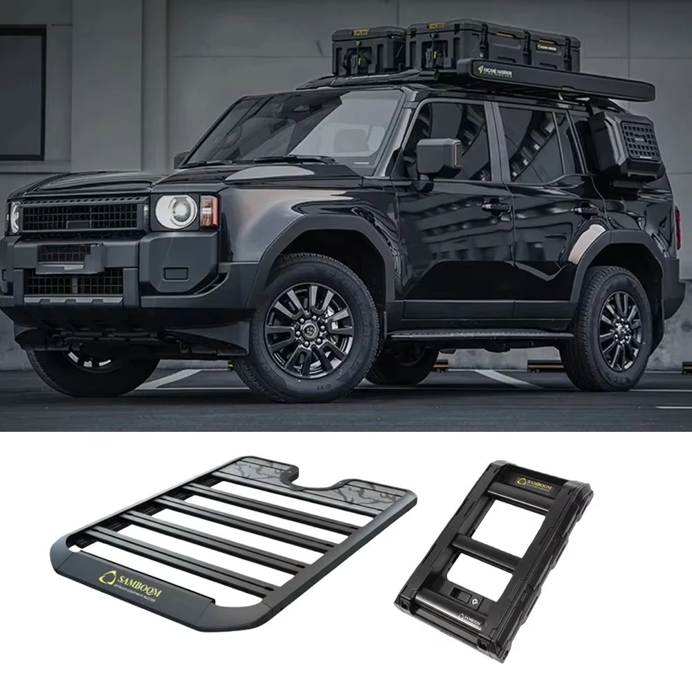 

Roof Rack Side Ladder Made of High Quality Aluminum Alloy, Suitable for Land Cruiser Prado LC250 LC300 Roof Accessories