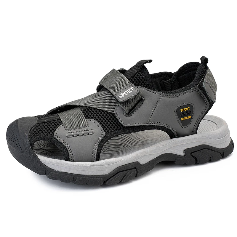 Hoge Kwaliteit Heren Mesh Outdoor Sandalen Waterdichte Schoenen Voor Mannen Klassieke Strand Sandalen Hot Man Naaien Ademende Antislip Schoenen