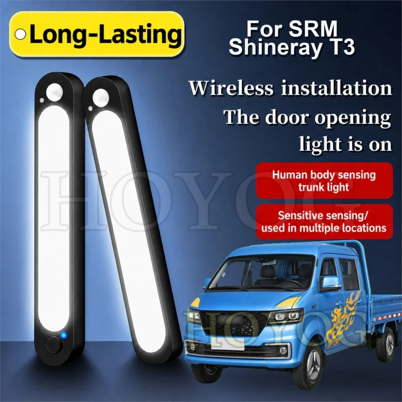 Luz LED para Maletero de Coche SRM Shineray T3 2018-2026, Lámpara con Sensor Inalámbrico, Carga Tipo C, Luz de Carga para Camioneta
