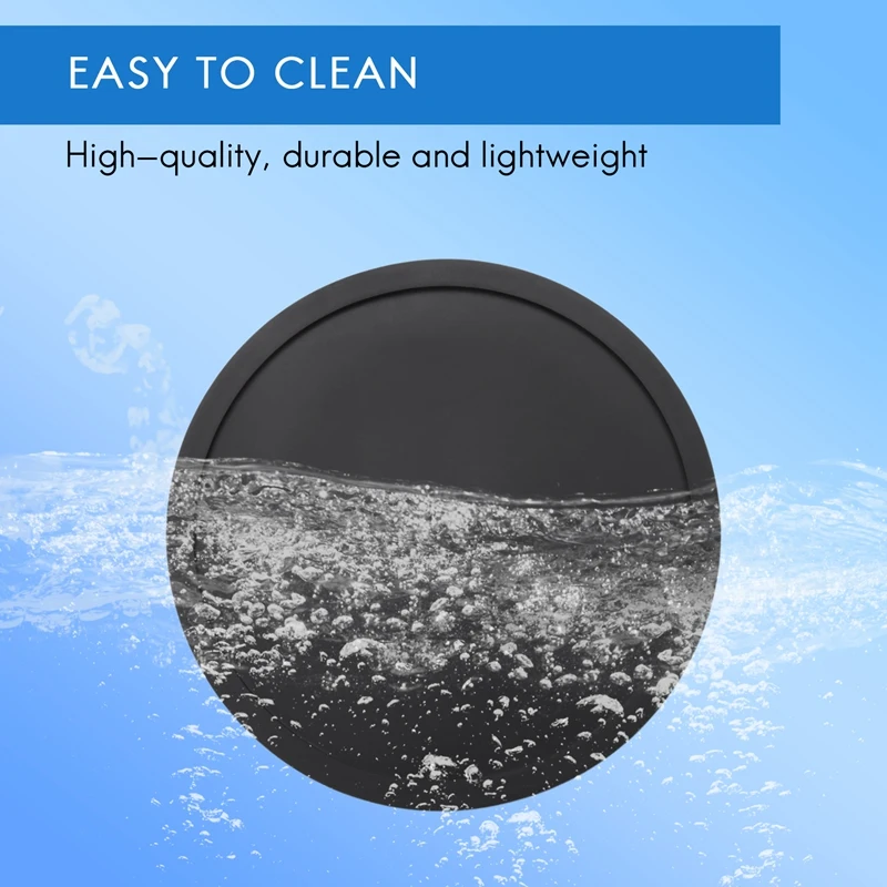 Posavasos y vasos, juego de 8 posavasos de silicona, posavasos de vidrio de diseño redondo en negro para bebidas, Bar, tazas, vidrio, mesa caliente