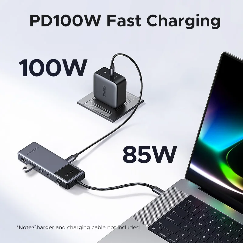 UGREEN USB-C HUB 6-in-1 HDMI 4K60Hz PD100W 10Gbps USB3.2 Gen2 USB-C Splitter for Laptop Macbook Pro Air Expander Docking Station