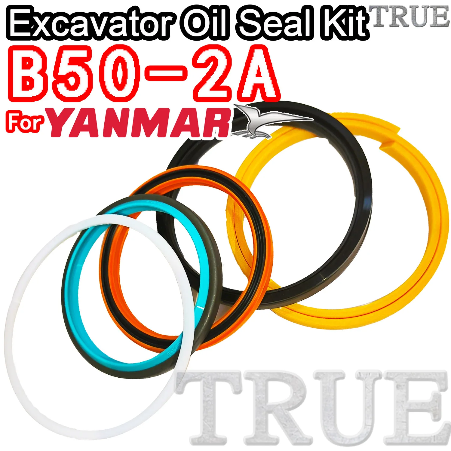 

For B50-2A Yanmar Oil Seal Excavator Repair Kit B50 2A Pilot Valve Blade TRAVEL Joystick Engine O-ring Cylinder BOOM ARM Bucket