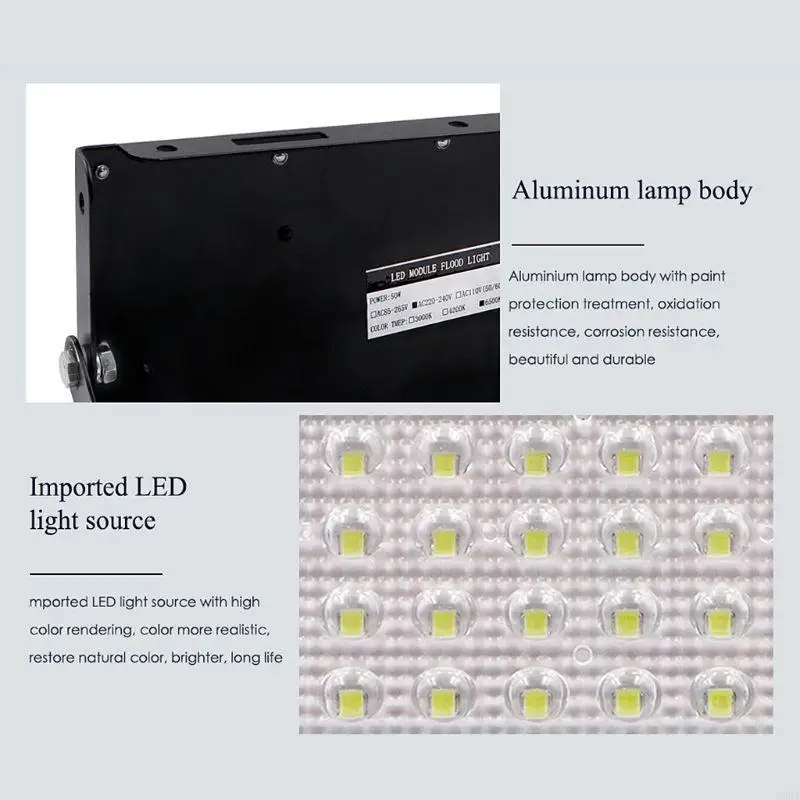 

220V Outdoor Floodlights IP65 Waterproof LED Street Lamp White RGB Spotlights
