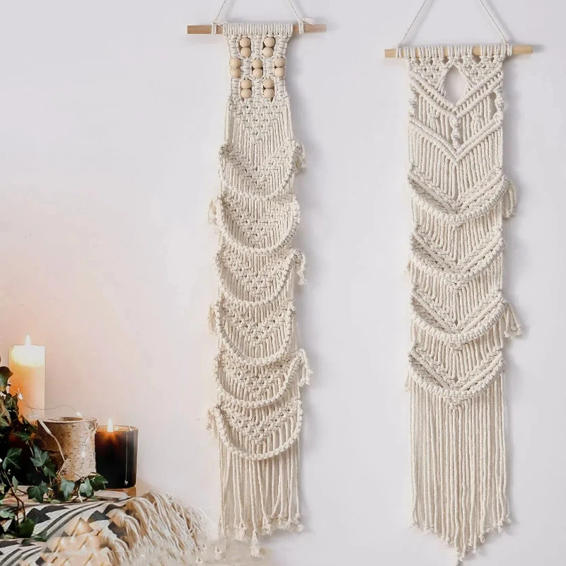 

Hat Storage Rack Ins Nordic Style Handmade Weaving Living Room Bedroom Dining Room Dormitory Bohemian Hanging Hat Storage Rack
