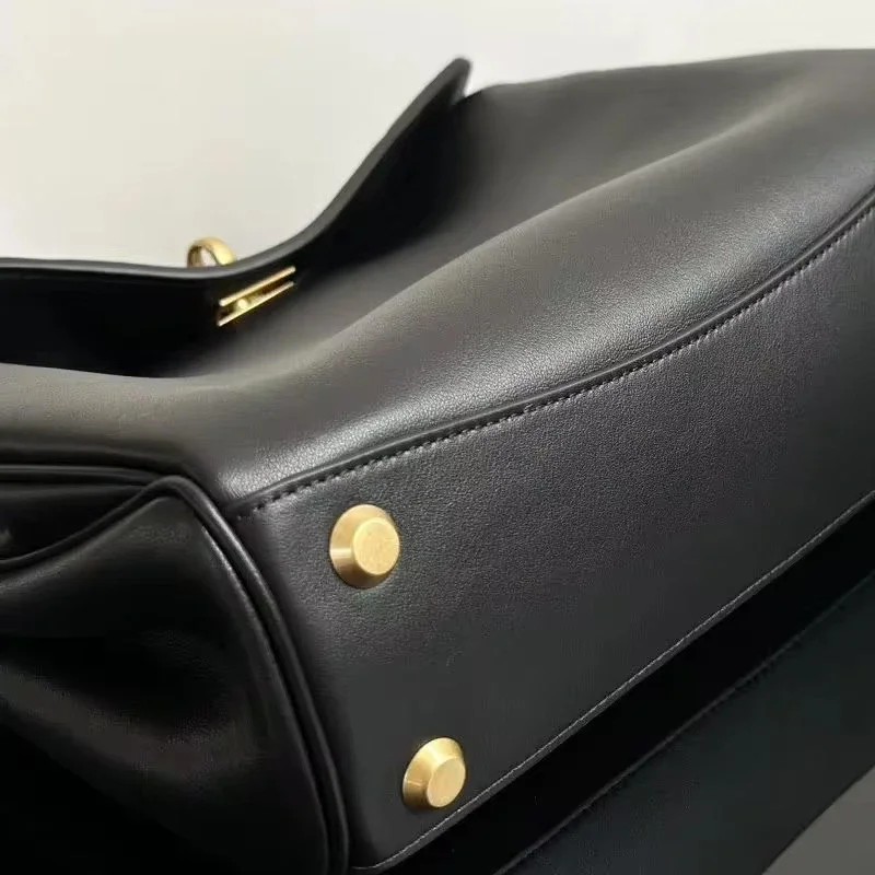 Luxury Women\'s Bag Double lock Premium Split Leather Rodeobag Shoulder Slant Cross Commuting Underarm Bag Business Briefcase