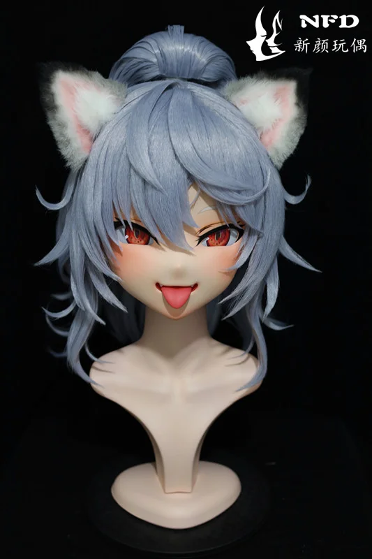 (NFD50)Customize Crossdress Doll Full Head With Lock Sweet Female/Girl Japanese Animego Character Kig Cosplay Kigurumi Mask