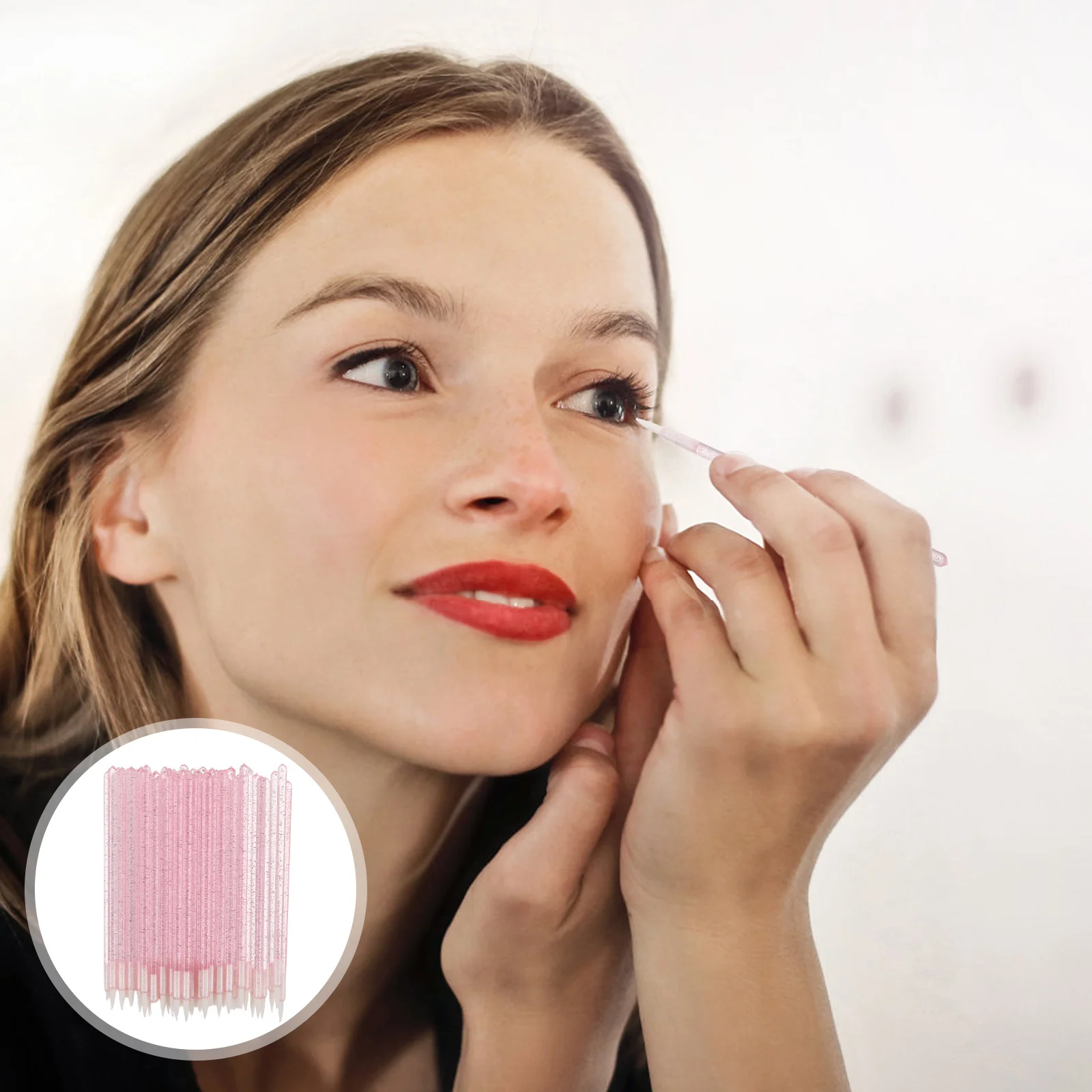 

Disposable Nylon Eyeliner Brush Fine Point Applicator Precise Eye Lip Liners Shadow Detailing Comfortable Handle Makeup Set